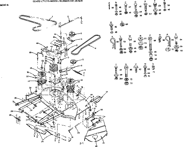 Craftsman 917252635 mower deck diagram