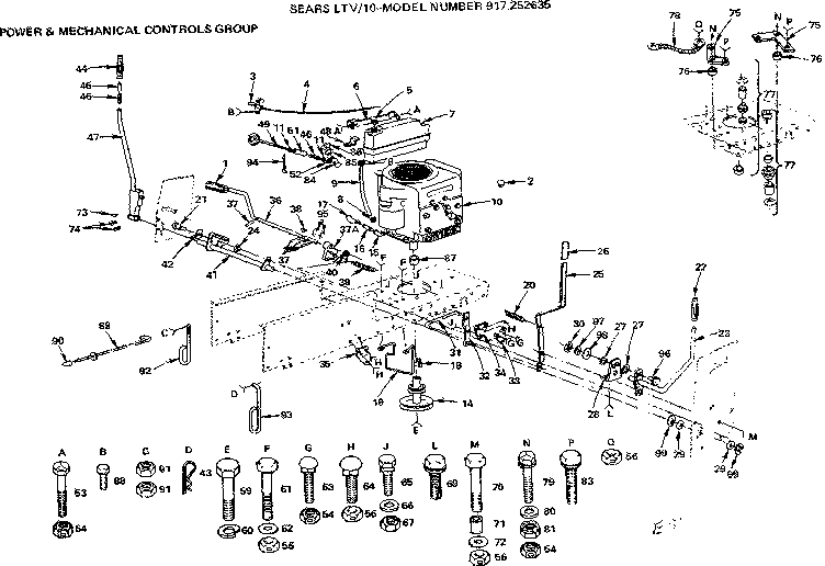 Craftsman 917252635 power  mechanical con. group diagram