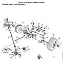 Craftsman 917252651 16 lawn tractor/steering front axle and wheels diagram