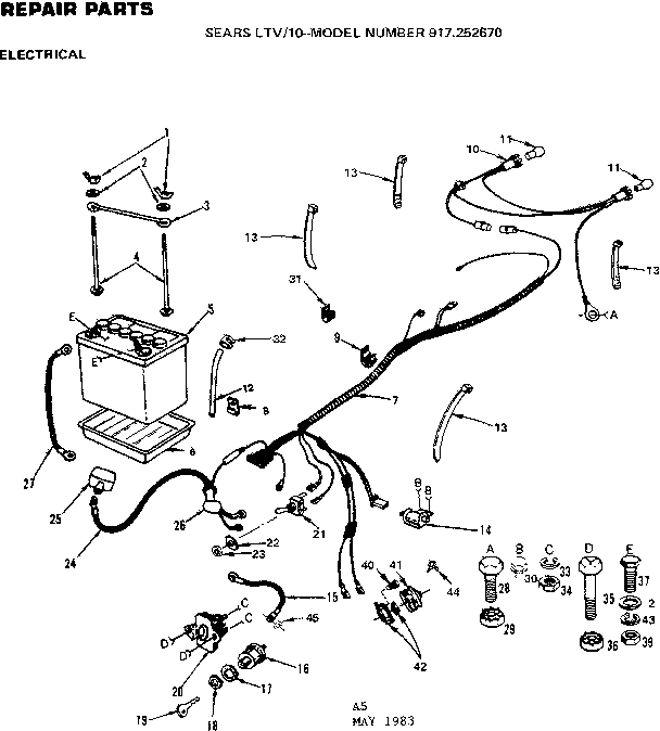 Craftsman 917252670 10/electrical diagram