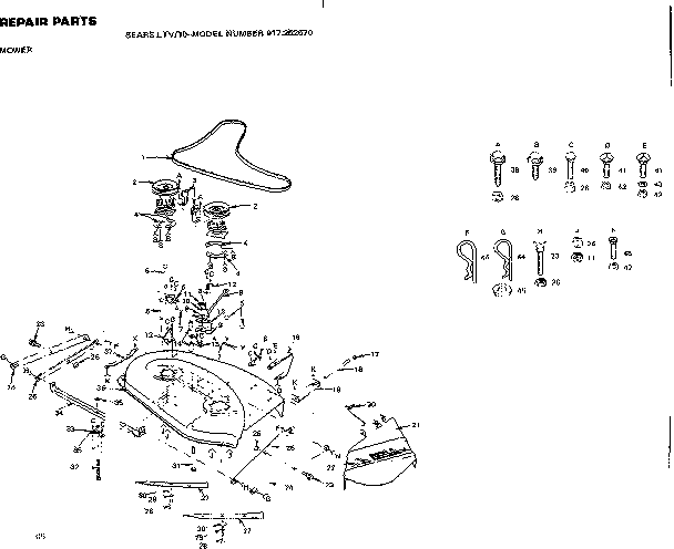 Craftsman 917252670 10/mower diagram