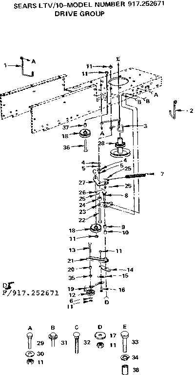 Craftsman 917252671 10/drive group diagram