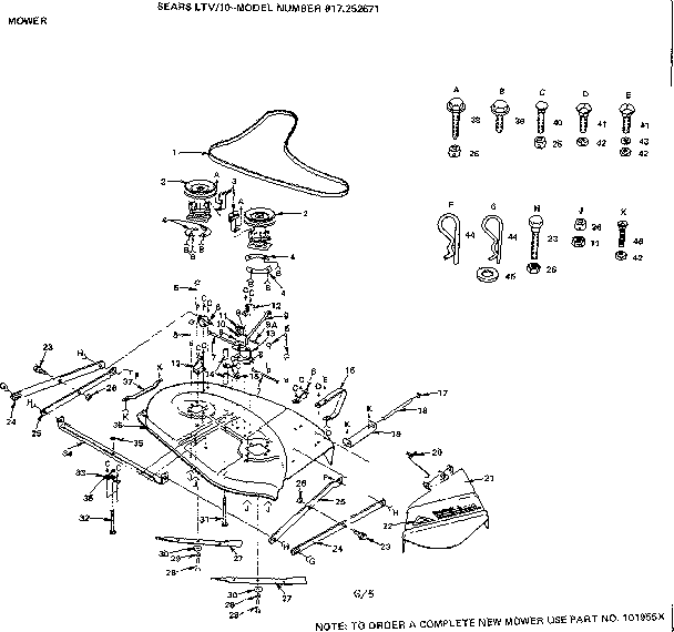 Craftsman 917252671 10/mower diagram