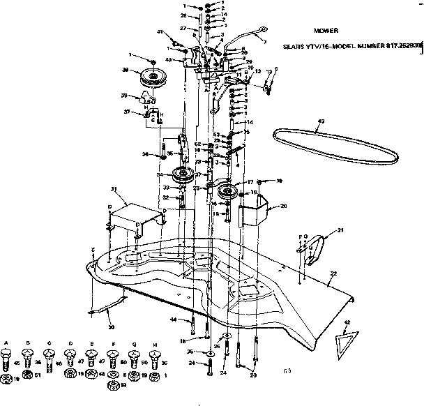 Craftsman 917252930 16/mower diagram