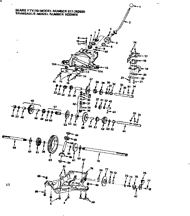 Craftsman 917252930 16/transaxle diagram