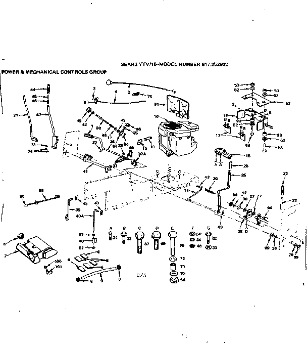 Craftsman 917252932 power mech controls group diagram