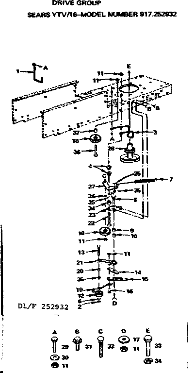Craftsman 917252932 drive group diagram