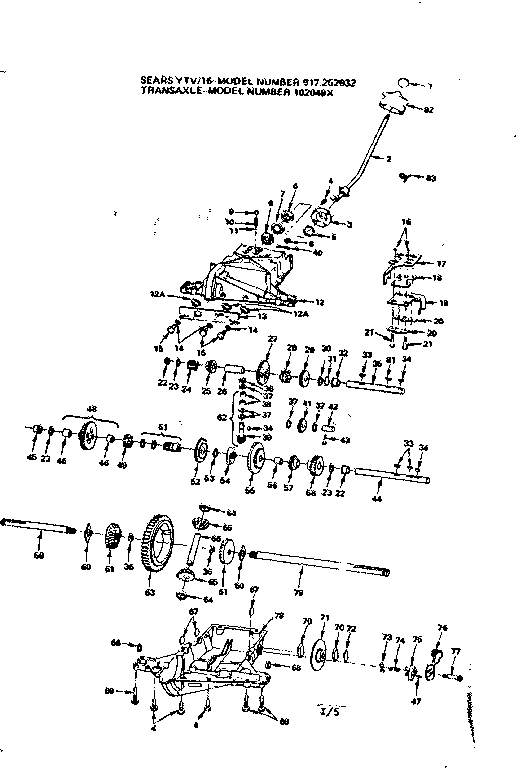 Craftsman 917252932 transaxle diagram