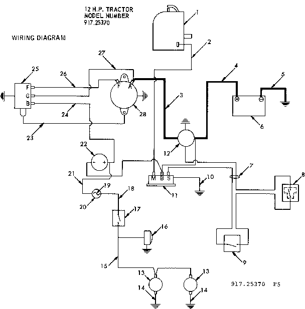 Craftsman 91725370 wiring diagram diagram