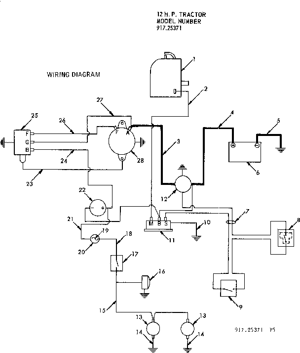 Craftsman 91725371 wiring diagram diagram