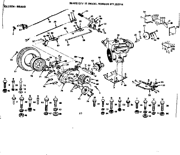 Craftsman S253714 clutch brake diagram
