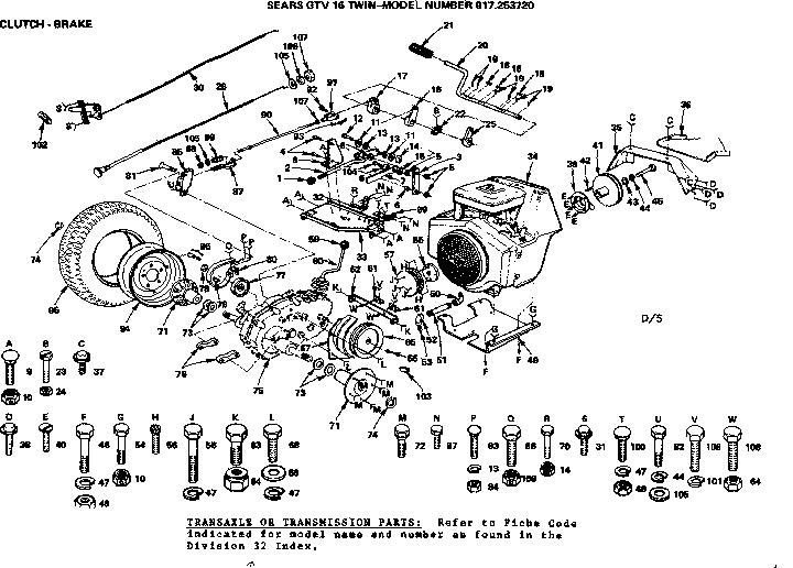 Craftsman 917253720 clutch-brake diagram