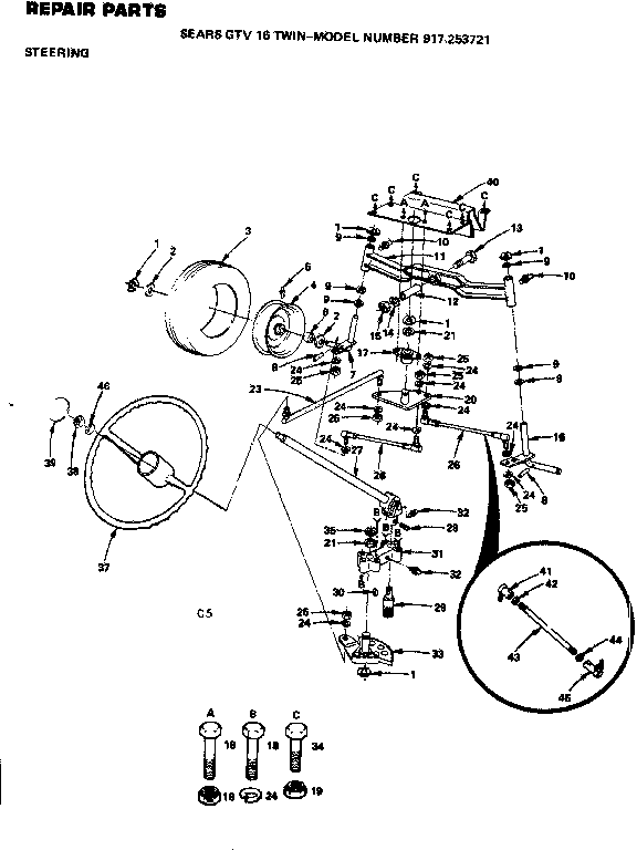 Craftsman 917253721 steering diagram