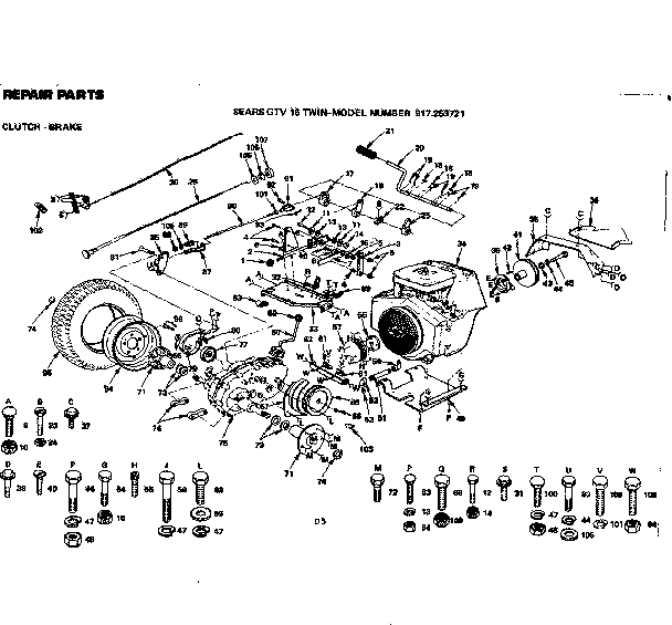 Craftsman 917253721 clutch-brake diagram