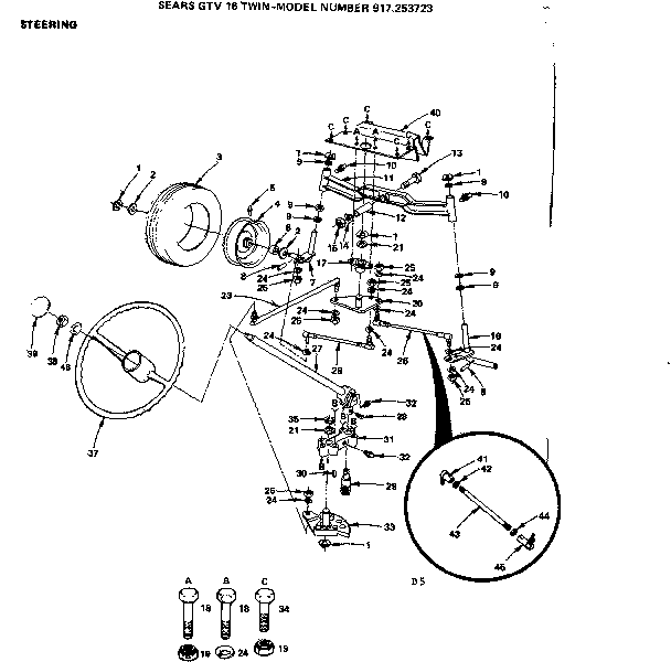 Craftsman 917253723 steering diagram