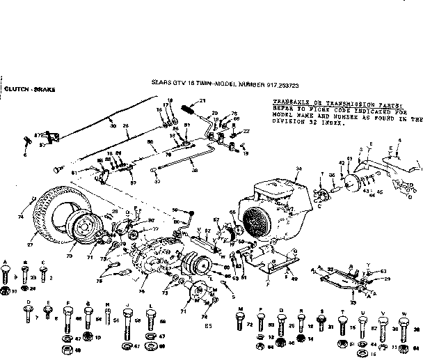 Craftsman 917253723 clutch-brake diagram