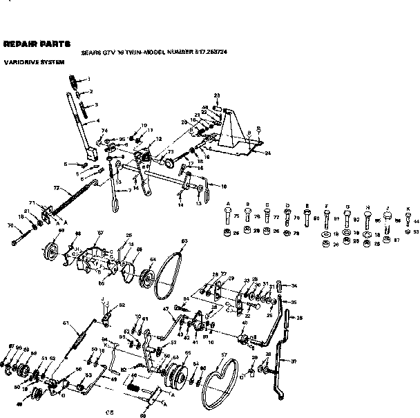 Craftsman 917253724 varidrive system diagram