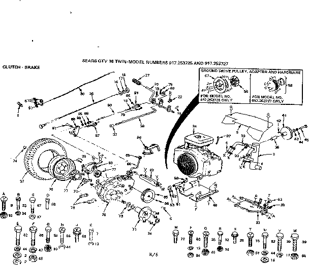 Craftsman 917253727 clutch-brake diagram