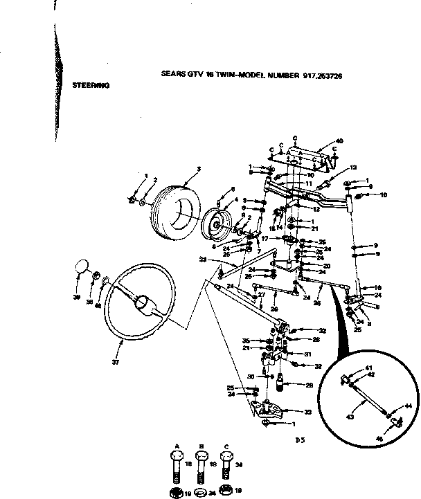 Craftsman 917253726 steering diagram