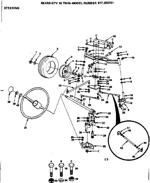 Craftsman 917253731 steering diagram