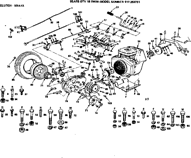 Craftsman 917253731 clutch-brake diagram