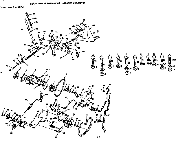 Craftsman 917253731 varidrive system diagram