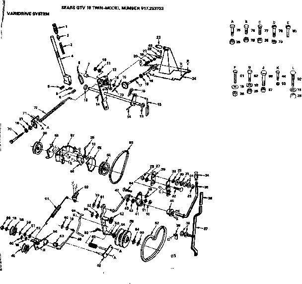 Craftsman 917253733 varidrive system diagram