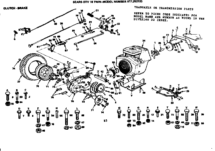 Craftsman 917253733 clutch-brake diagram