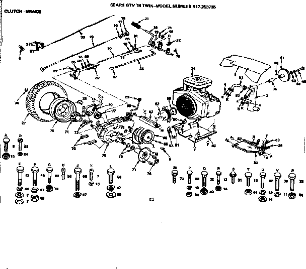 Craftsman 917253735 clutch brake diagram