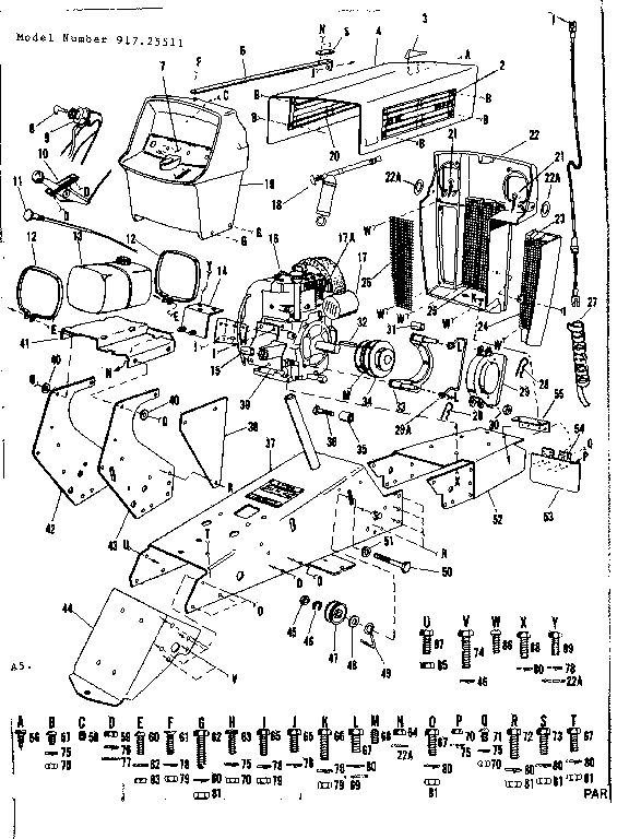 Craftsman 91725511 top half diagram