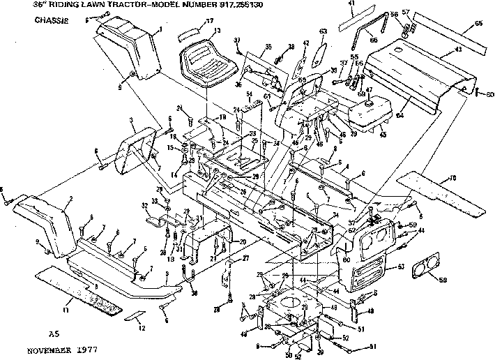 Craftsman 917255130 chassis diagram