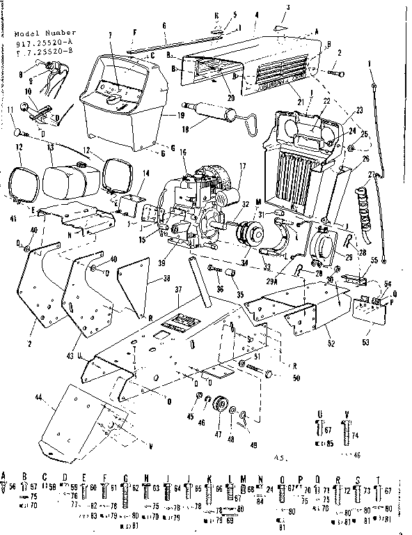 Craftsman 91725520-A top half diagram