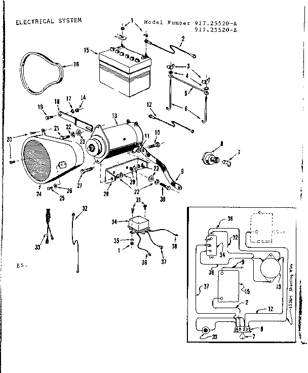 Craftsman 91725520-A electrical system diagram