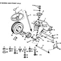 Craftsman 917255270 steering and front axle diagram