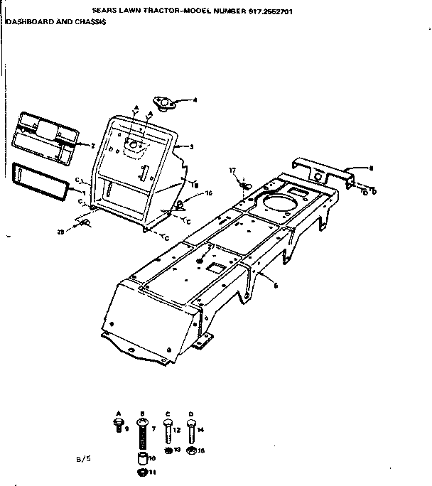 Craftsman 9172552701 dashboard and chassis diagram