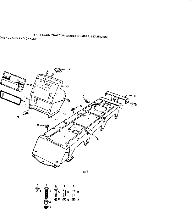 Craftsman 9172552703 dashboard and chassis diagram