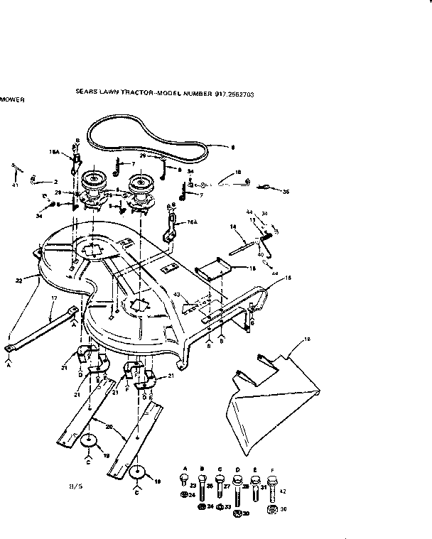 Craftsman 9172552703 mower diagram