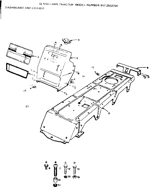 Craftsman 9172552704 dashboard and chassis diagram
