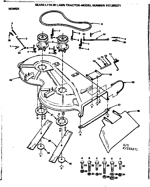 Craftsman 917255271 mower diagram
