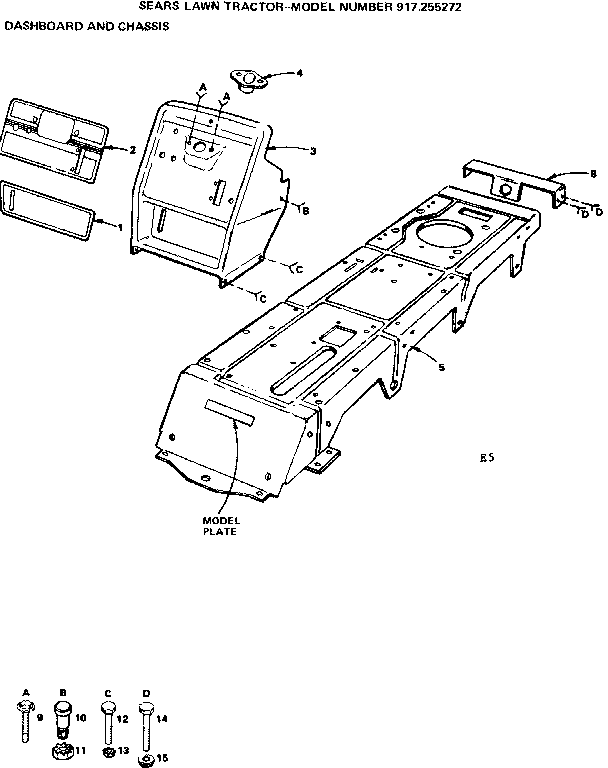 Craftsman 917255272 dashboard and chassis diagram