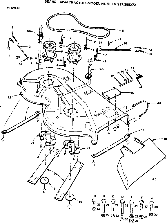 Craftsman 917255272 mower diagram