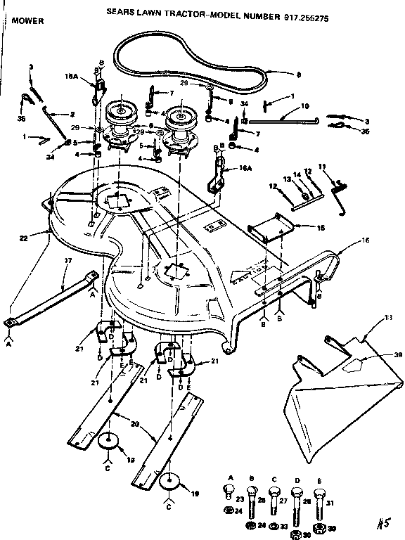 Craftsman 917255275 mower diagram