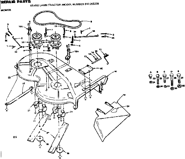 Craftsman 917255278 mower diagram