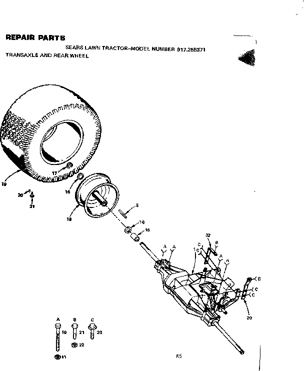 Craftsman 917255371 transaxle diagram