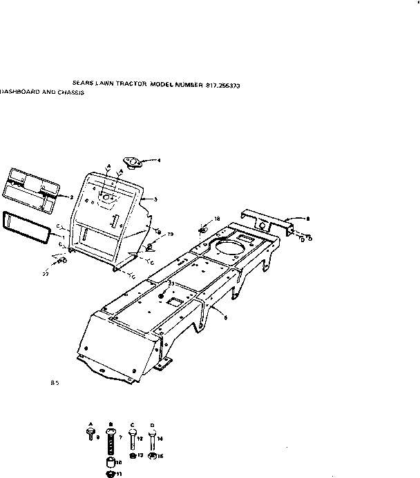 Craftsman 917255373 dashborad and chassis diagram