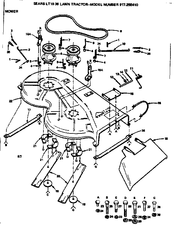 Craftsman 917255410 mower diagram