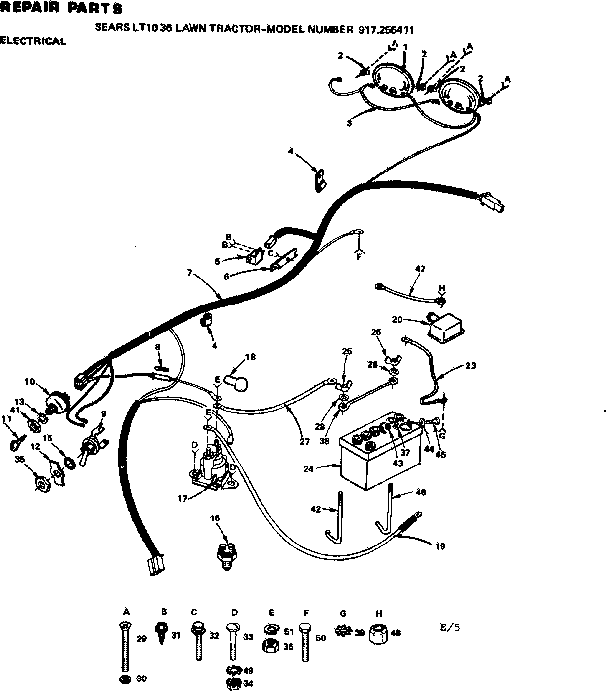 Craftsman S255411 electrical diagram