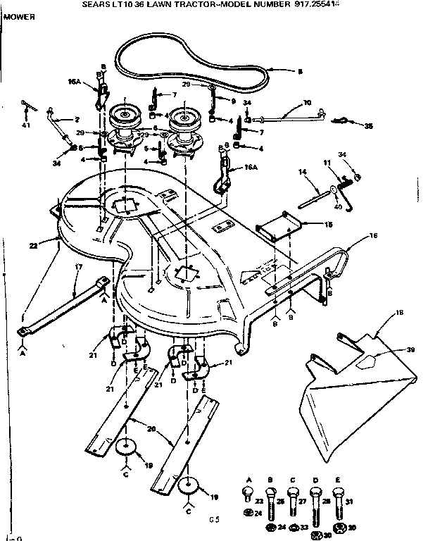 Craftsman 917255414 mower deck diagram
