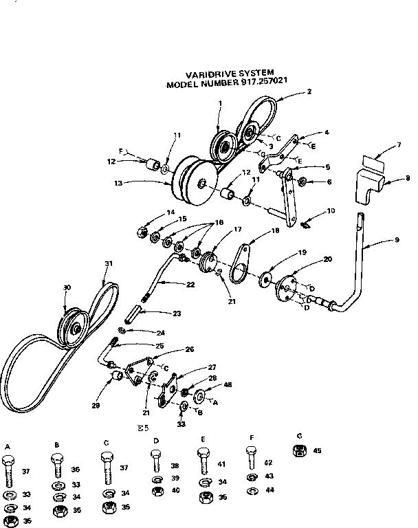 Craftsman 917257021 varidrive system diagram