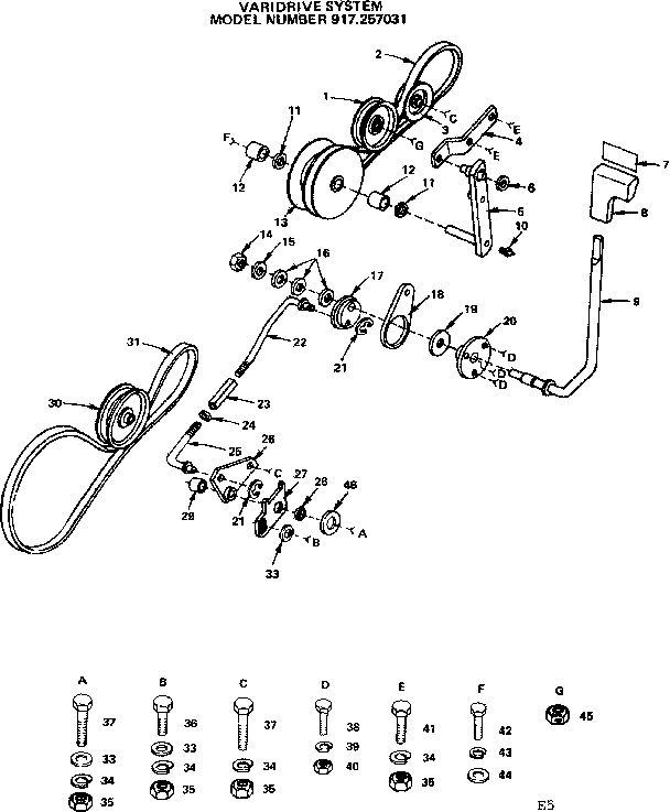 Craftsman 917257031 varidrive system diagram